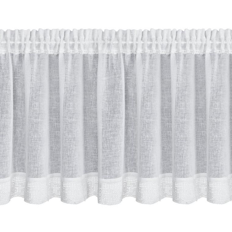 Eurofirany, firana zaciemniająca gotowa na taśmie, Lari, 150-60 cm, biały