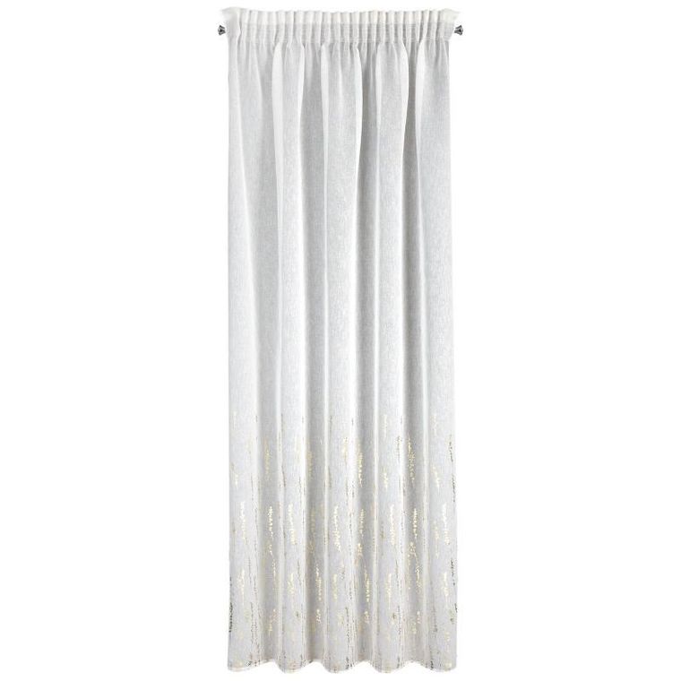 Eurofirany, firana zaciemniająca gotowa na taśmie, Linzi, 140-250 cm, biały