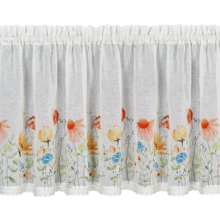 Eurofirany, firana zaciemniająca gotowa, Nati, na taśmie, 150-60 cm, biały