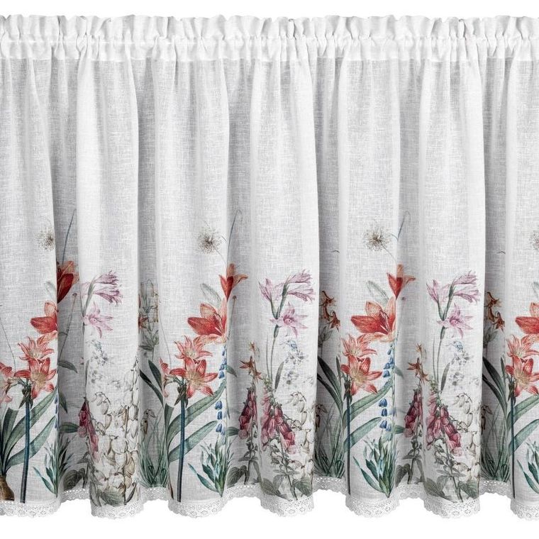 Eurofirany, firana zaciemniająca gotowa, Nemezja, na taśmie, 150-90 cm, biały