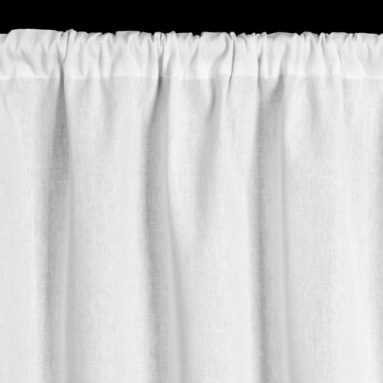 Eurofirany, firana zazdrostka, Vince, na taśmie, 150-60 cm, biały