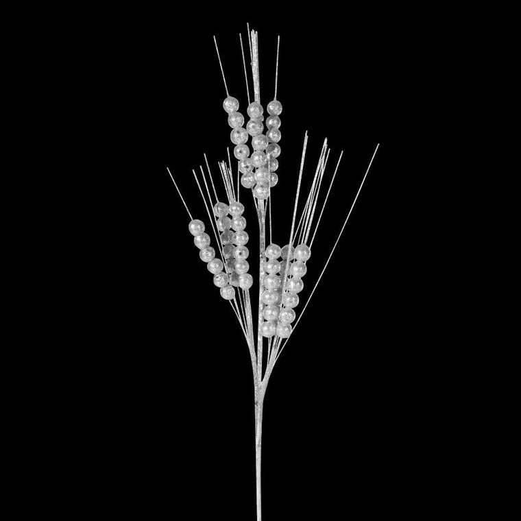 Eurofirany, gałązka świąteczna dekoracyjna, 38-20 cm, srebrny