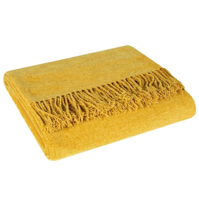 Eurofirany, koc akryl, 130-170 cm, żółty