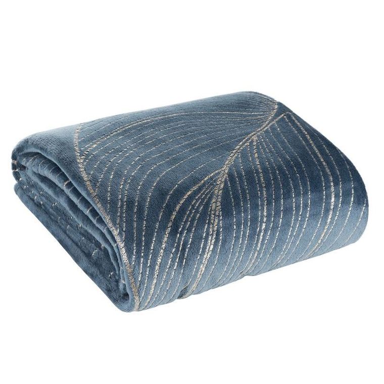 Eurofirany, koc Blanca, 150-200 cm, granatowy