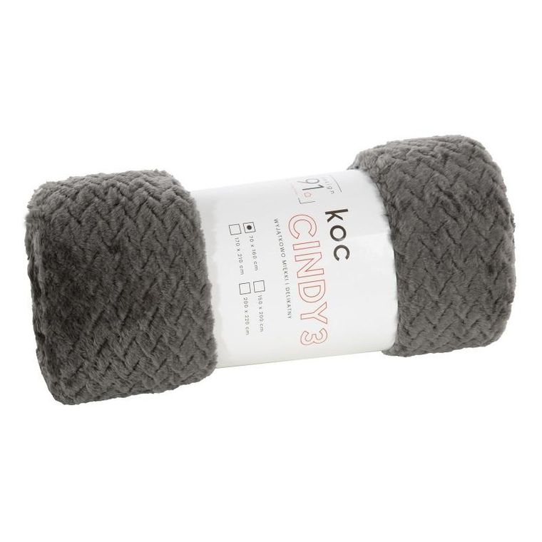 Eurofirany, koc Cindy, 170-210 cm, grafitowy