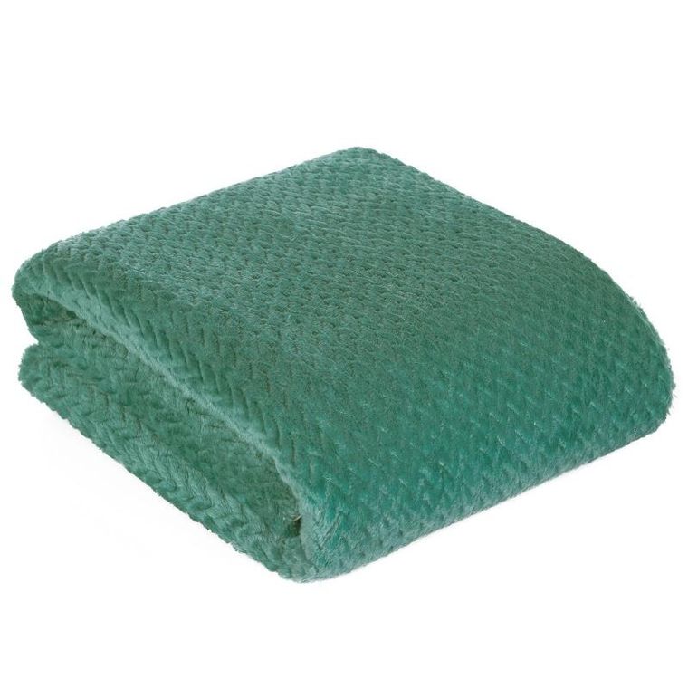 Eurofirany, koc Cindy, 220-200 cm, ciemnozielony