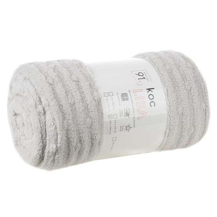 Eurofirany, koc d91, Lisa, 130-170 cm, srebrny