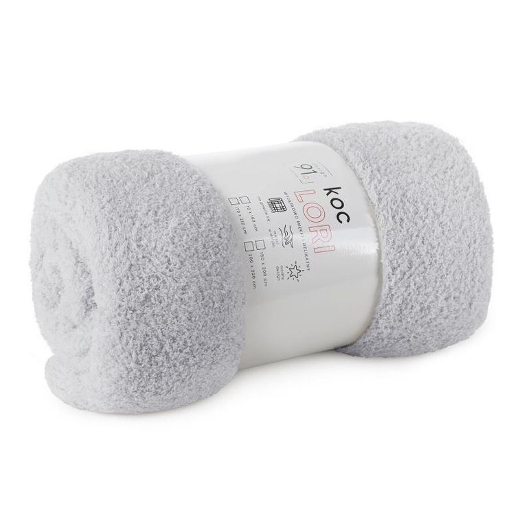 Eurofirany, koc d91, Lori, 200-220 cm, srebrny