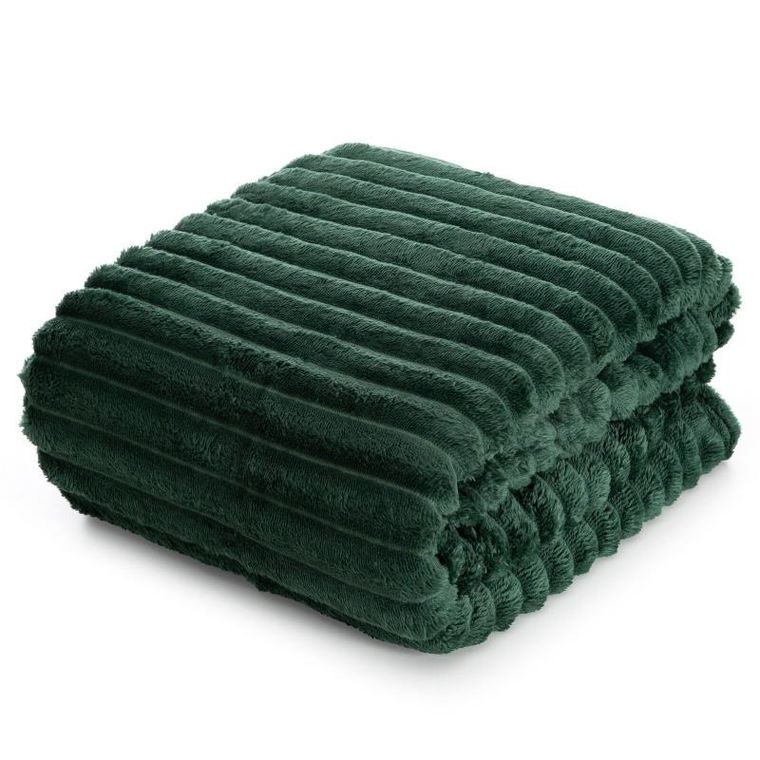 Eurofirany, koc d91 soft, 170-210 cm, ciemnozielony