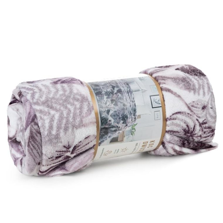 Eurofirany, koc Davos, 150-200 cm, fioletowy