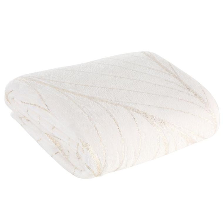 Eurofirany, koc lotos, 150-200 cm, biały