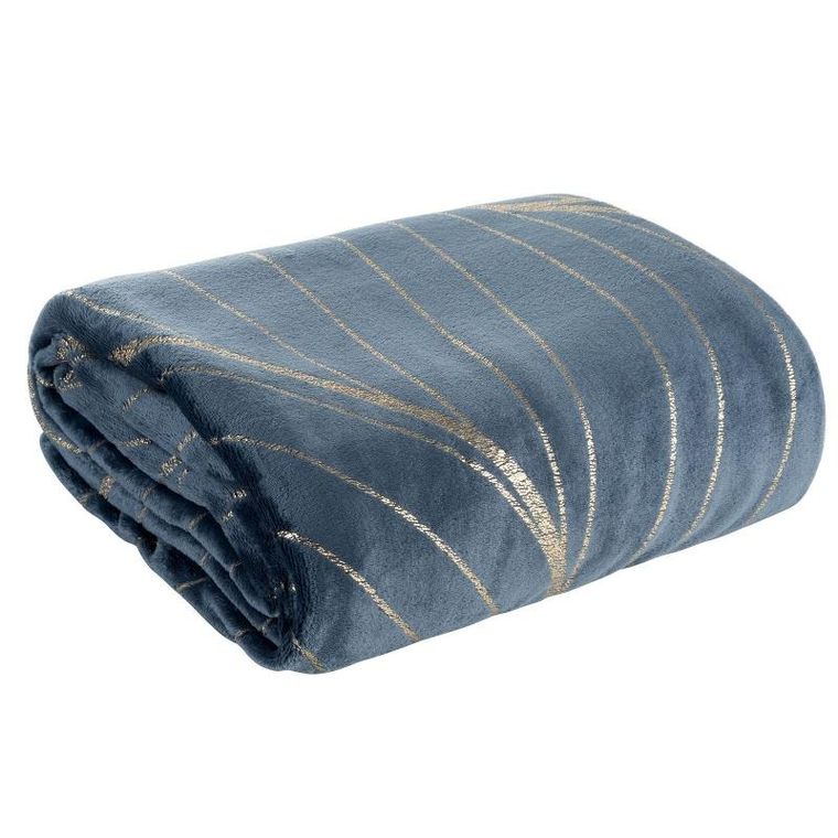 Eurofirany, koc lotos, 150-200 cm, granatowy