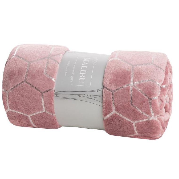 Eurofirany, koc Malibu, 150-200 cm, różowy