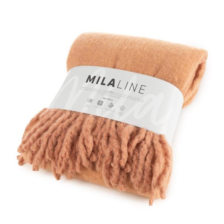 Eurofirany, koc moher, 9, 130-170 cm, ceglasty