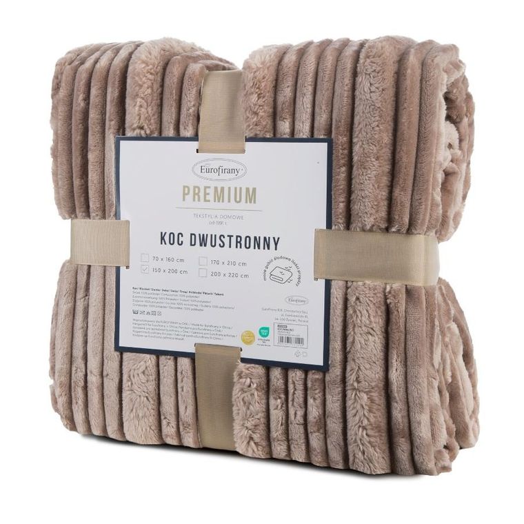 Eurofirany, koc Nina, 150-200 cm, beżowy