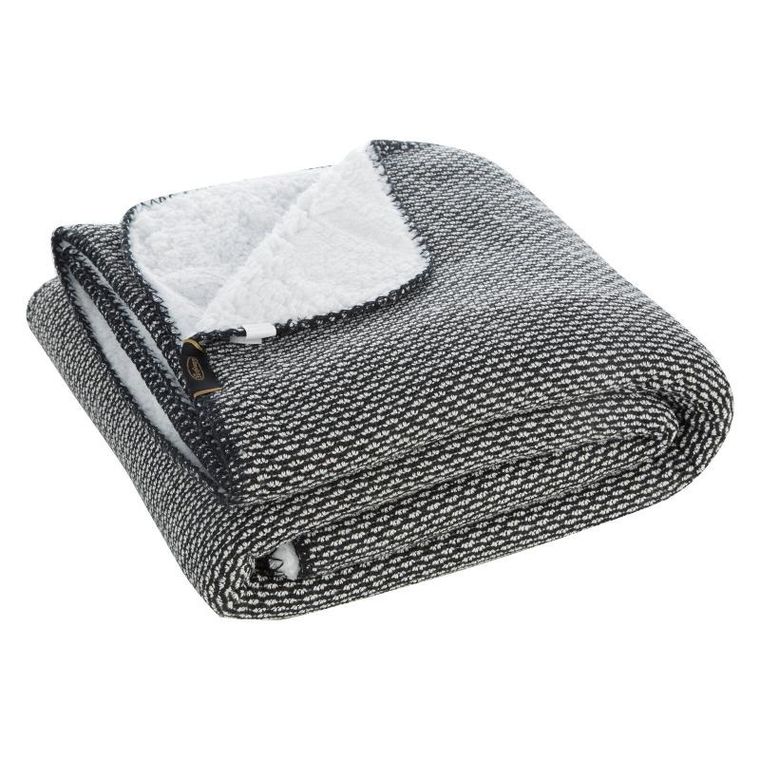 Eurofirany, koc panda, 150-200 cm, czarny