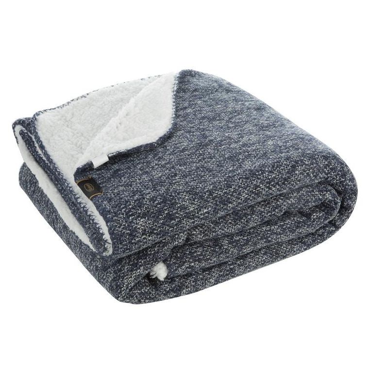 Eurofirany, koc panda, 150-200 cm, granatowy