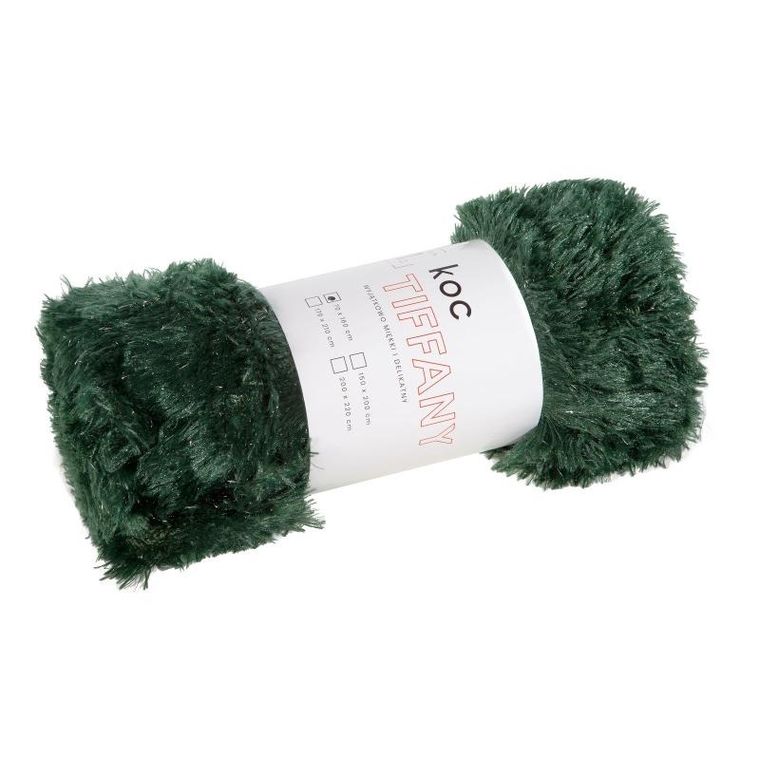 Eurofirany, koc, Tiffany, 150-200 cm, ciemnozielony