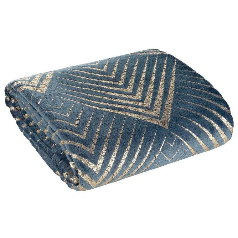 Eurofirany, koc Victoria, 150-200 cm, granatowy