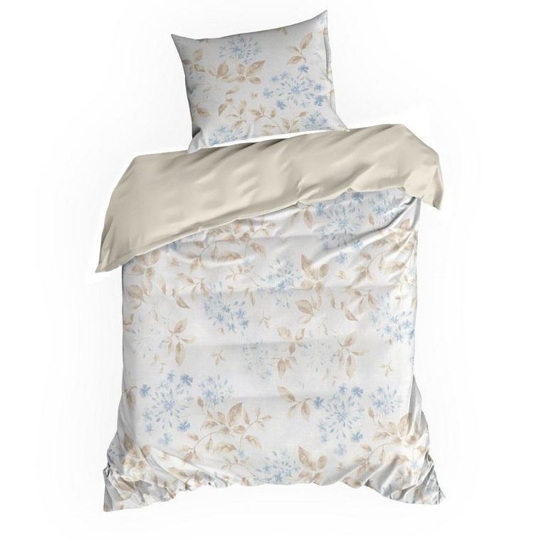 Eurofirany, komplet pościeli bawełnianej, Jasmina, 140-200 cm, kremowy