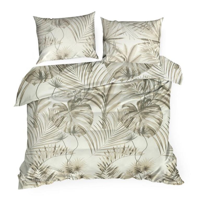 Eurofirany, komplet pościeli bawełnianej, Nina, 220-200 cm, beżowy