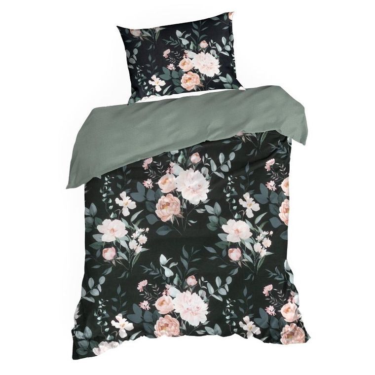 Eurofirany, komplet pościeli bawełnianej, Rosita1, 140-200 cm, czarny