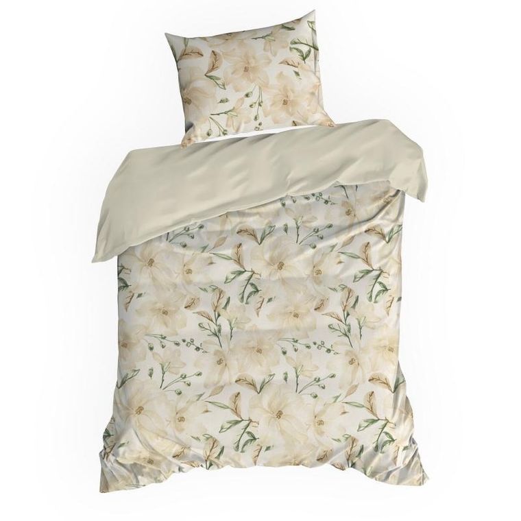 Eurofirany, komplet pościeli bawełnianej, Sonia, 220-200 cm, beżowy