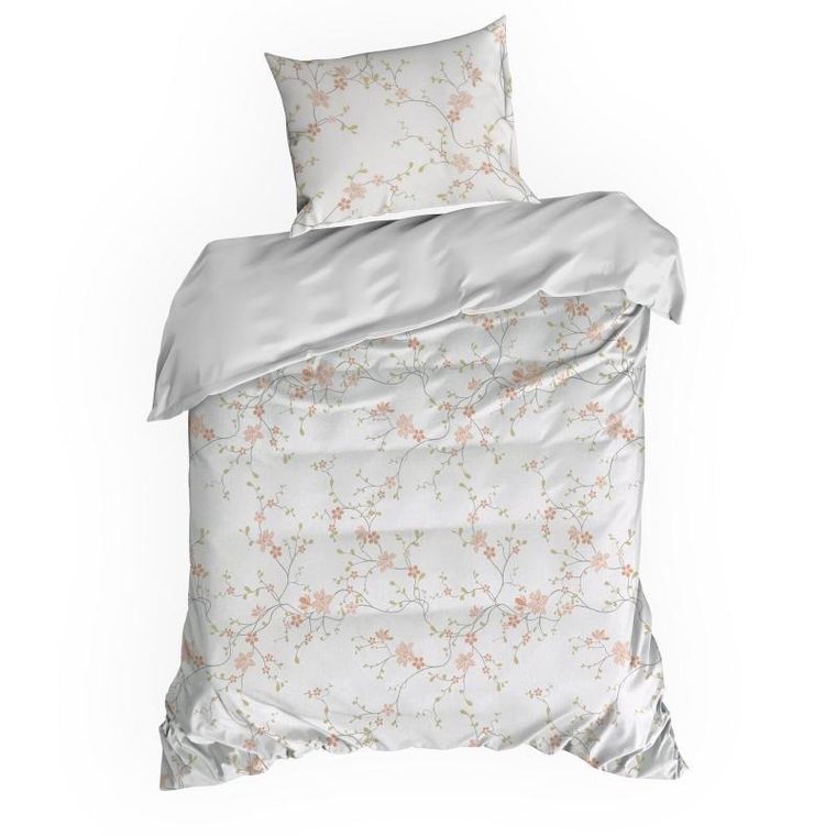 Eurofirany, komplet pościeli bawełnianej, Sonia, 220-200 cm, biały