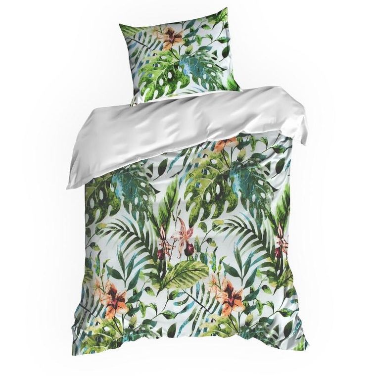 Eurofirany, komplet pościeli bawełnianej, Sonia, 220-200 cm, ciemnozielony