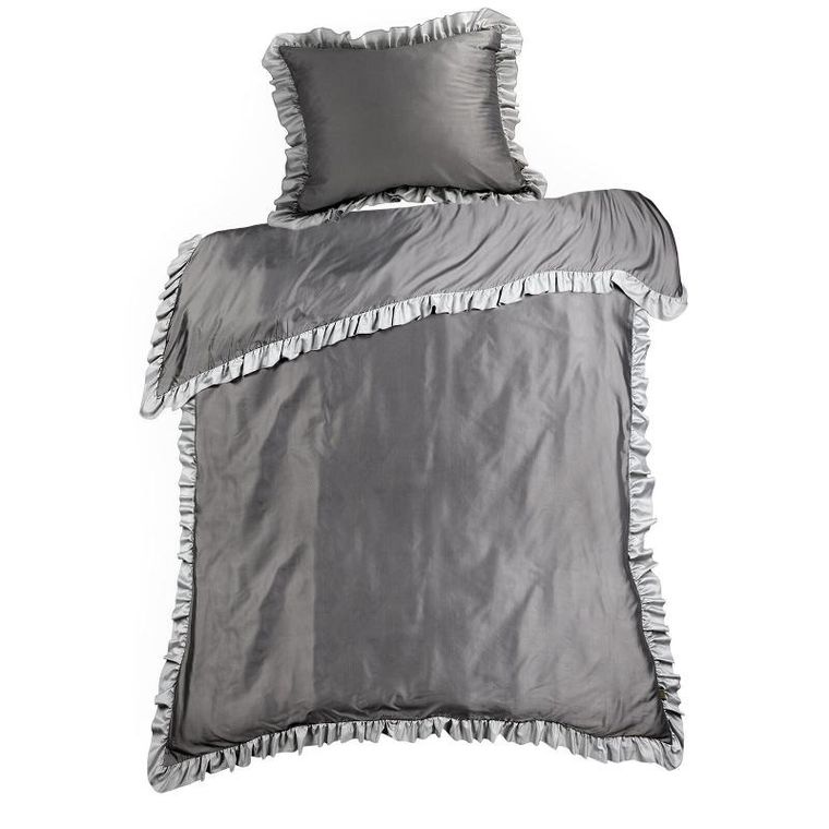 Eurofirany, komplet pościeli, Eliza, 220-200 cm, stalowy