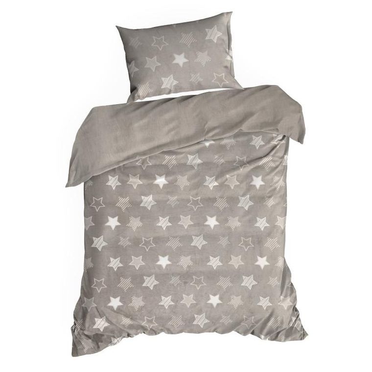 Eurofirany, komplet pościeli, Flano, 200-220 cm, beżowy