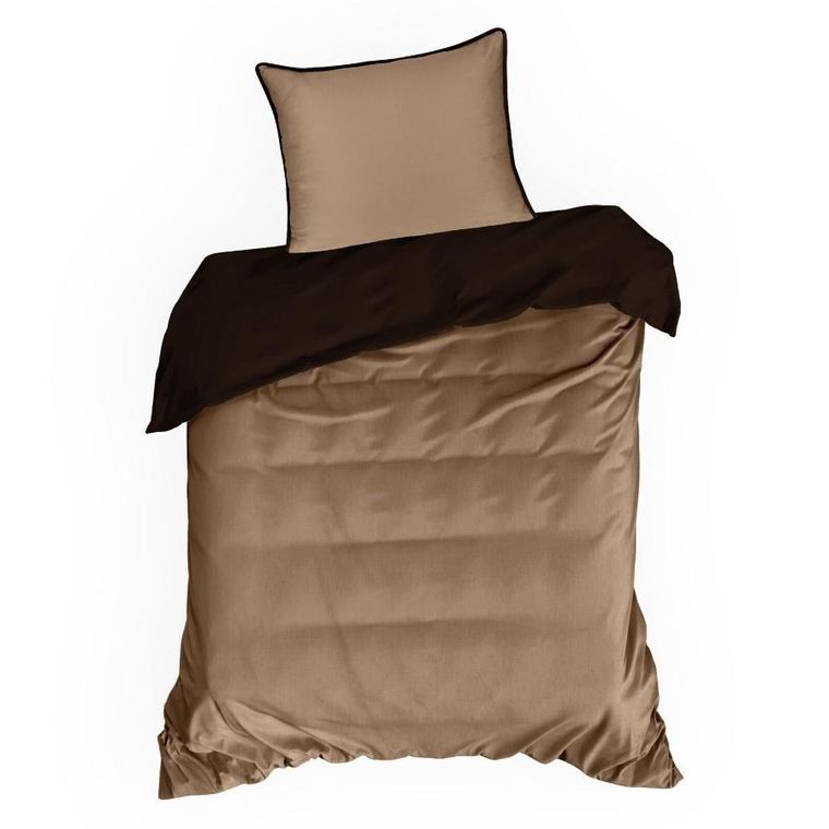 Eurofirany, komplet pościeli, Lunara, 140-200 cm, jasnobrązowy