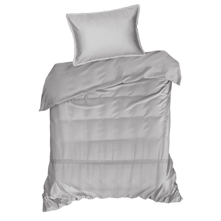 Eurofirany, komplet pościeli retro, 220-200 cm, jasnoszary