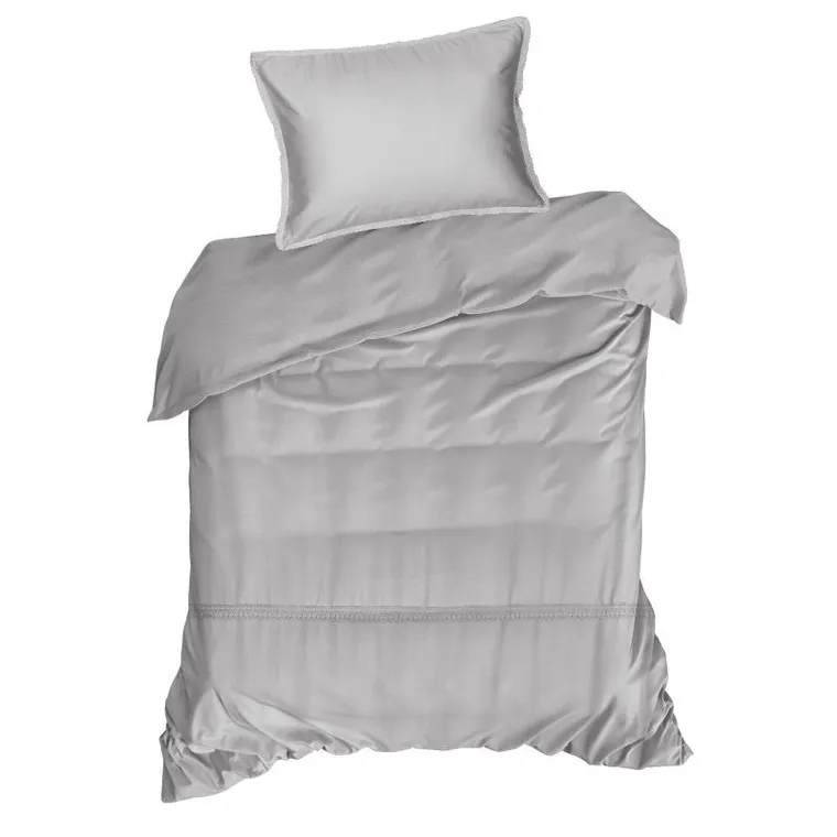 Eurofirany, komplet pościeli retro, 5, 160-200 cm, jasnoszary