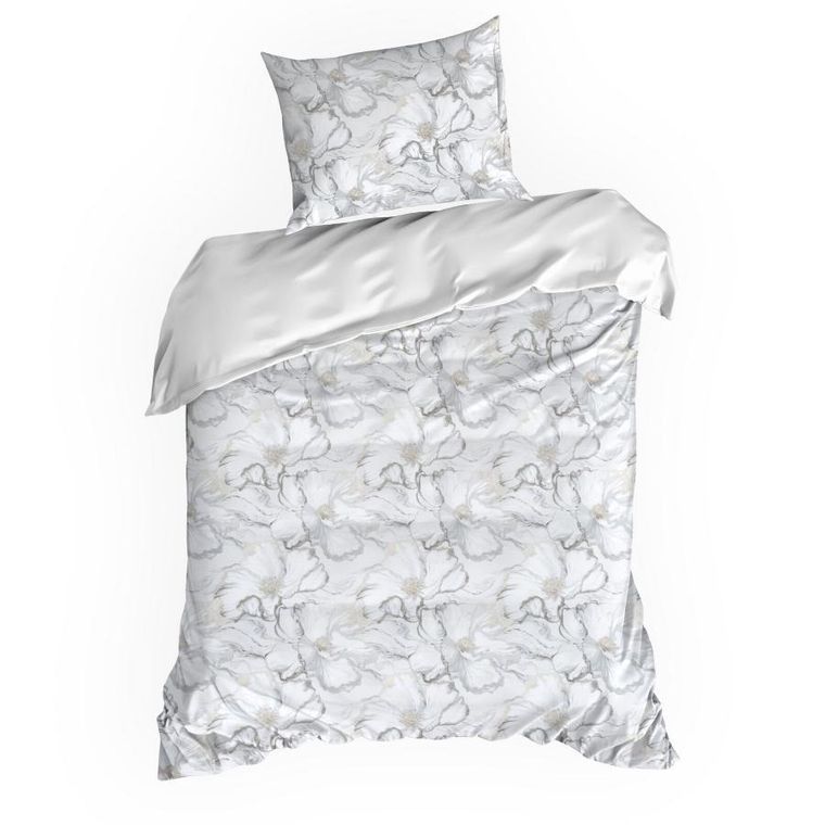 Eurofirany, komplet pościeli satynowej, Lisa, 160-200 cm, kremowy