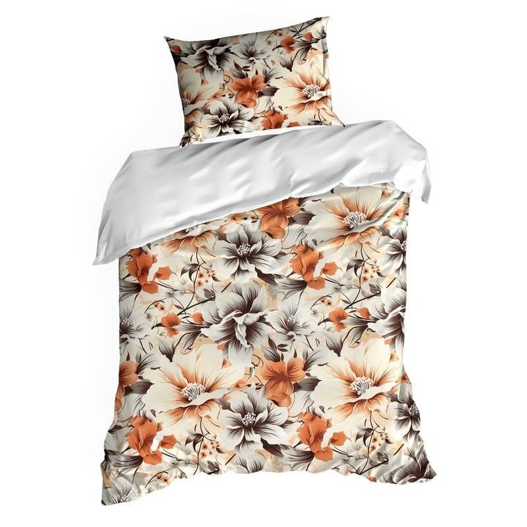 Eurofirany, komplet pościeli satynowej, Nika, 220-200 cm, żółty