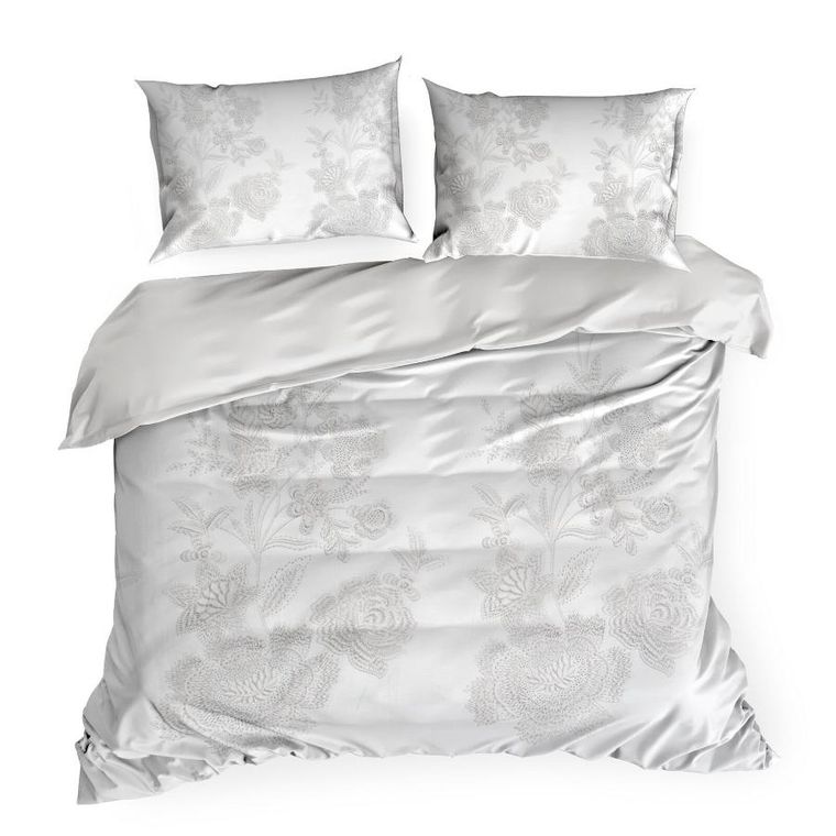 Eurofirany, komplet pościeli satynowej premium, 140-200 cm, biały