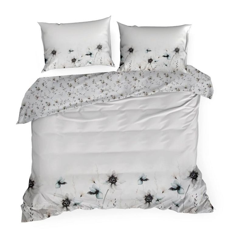 Eurofirany, komplet pościeli satynowej premium, 160-200 cm, biały