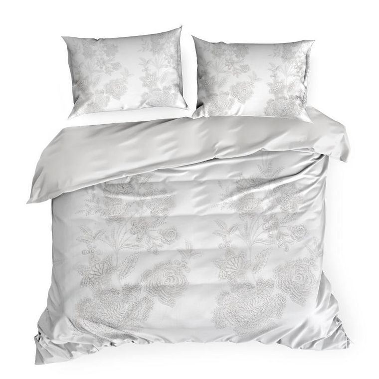 Eurofirany, komplet pościeli satynowej, premium27, 220-200 cm, biały