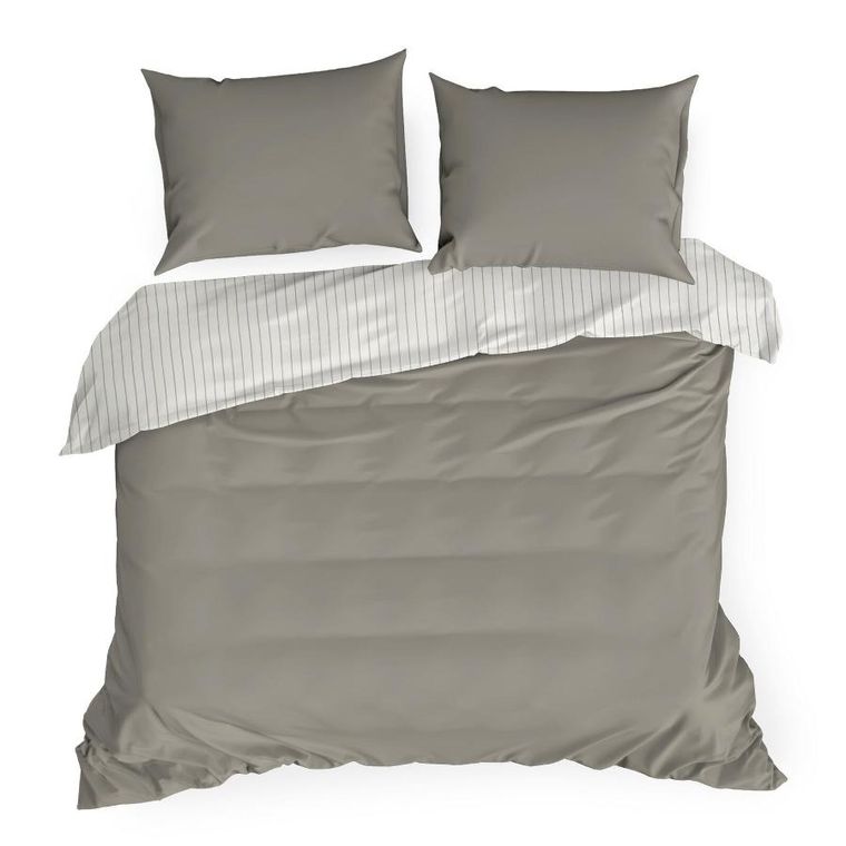 Eurofirany, komplet pościeli satynowej, Raya, 220-200 cm, biały