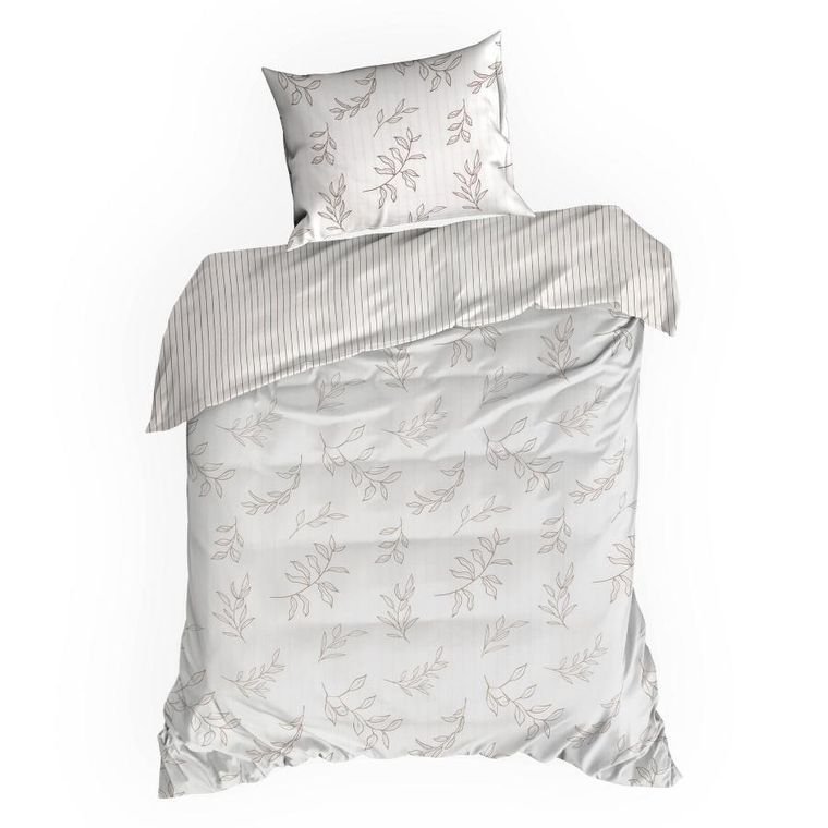 Eurofirany, komplet pościeli satynowej, Raya1, 160-200 cm, biały