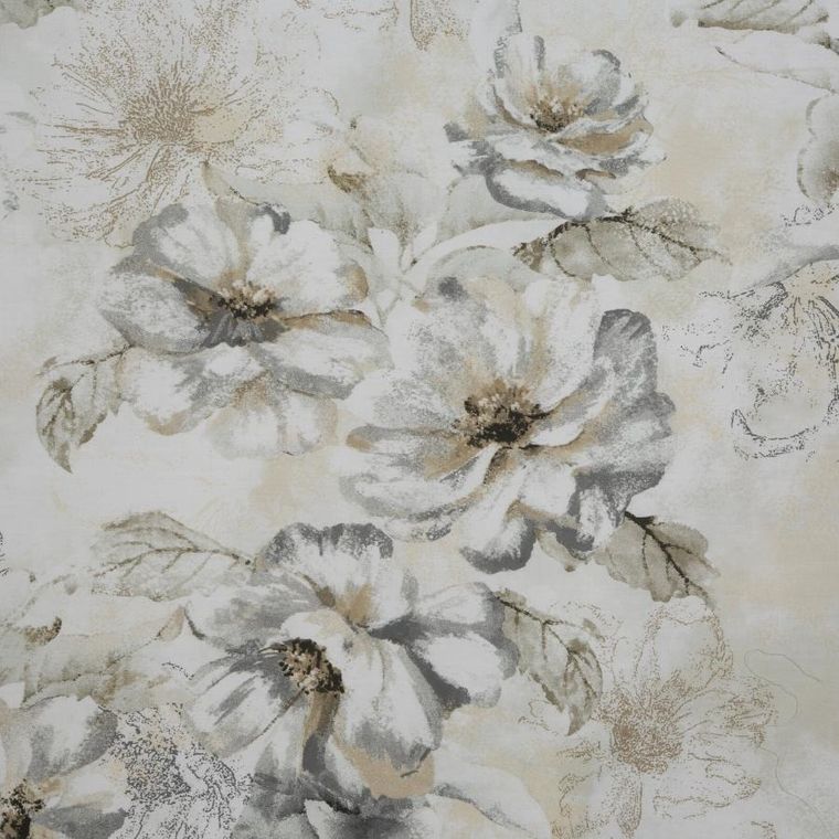 Eurofirany, komplet pościeli satynowej, Spring, 140-200 cm, jasnobeżowy