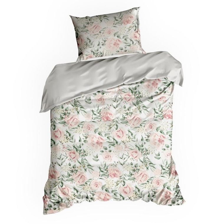 Eurofirany, komplet pościeli satynowej, Spring, 160-200 cm, 2x 70-80 cm, wielokolorowy