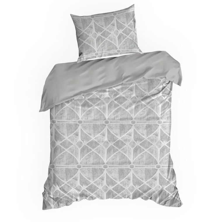 Eurofirany, komplet pościeli satynowej, Spring, 160-200 cm, biały