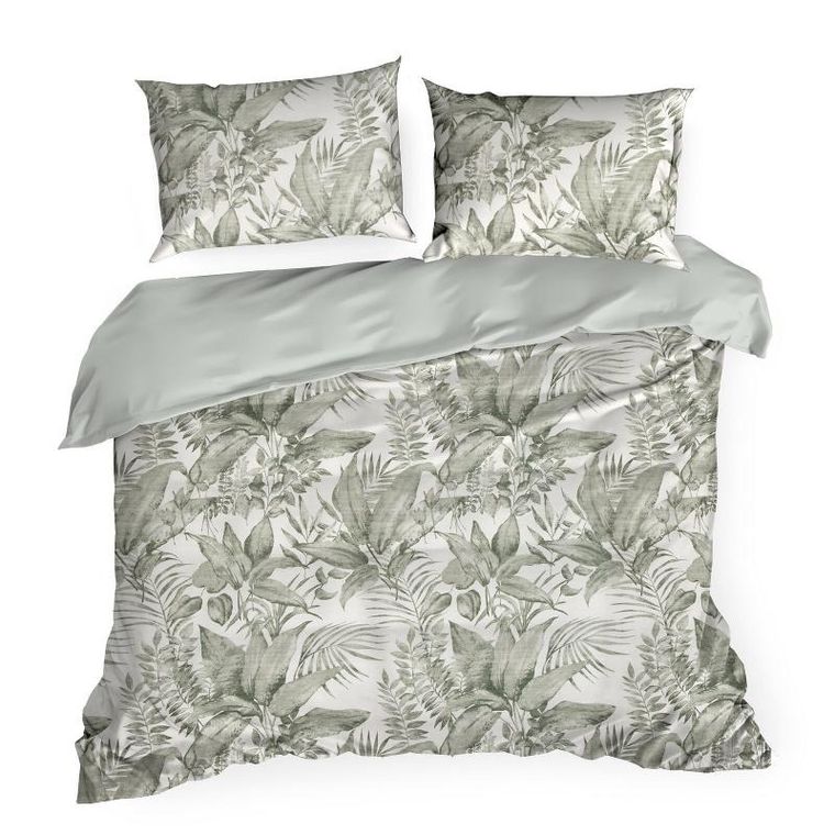 Eurofirany, komplet pościeli satynowej, spring, 160-200 cm, miętowy