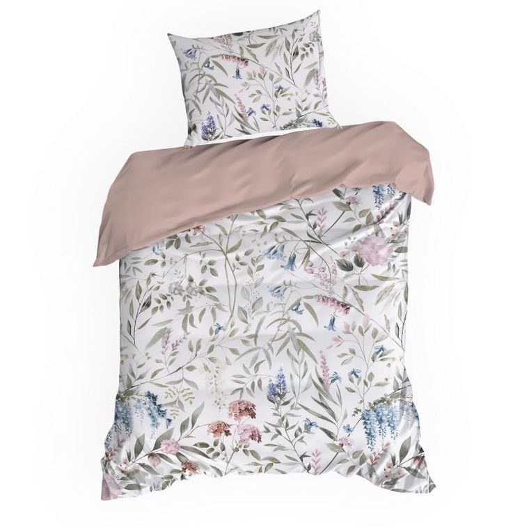 Eurofirany, komplet pościeli satynowej, Spring, 160-200 cm, zielony