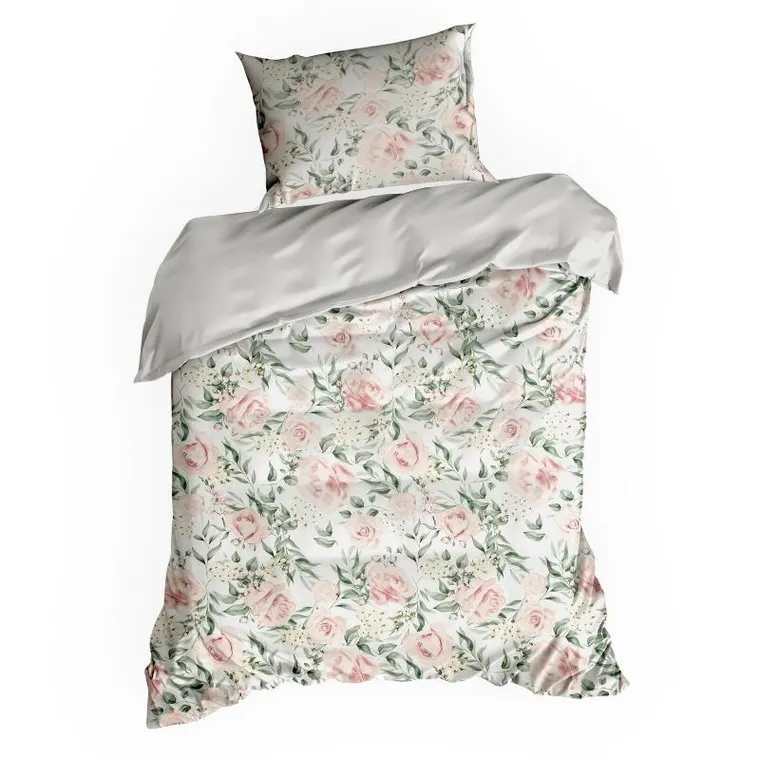 Eurofirany, komplet pościeli satynowej, Spring, 220-200 cm, 2x 70-80 cm, wielokolorowy