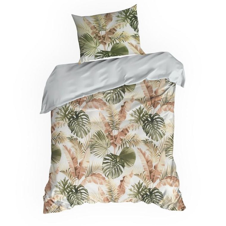 Eurofirany, komplet pościeli satynowej spring, 220-200 cm, biały