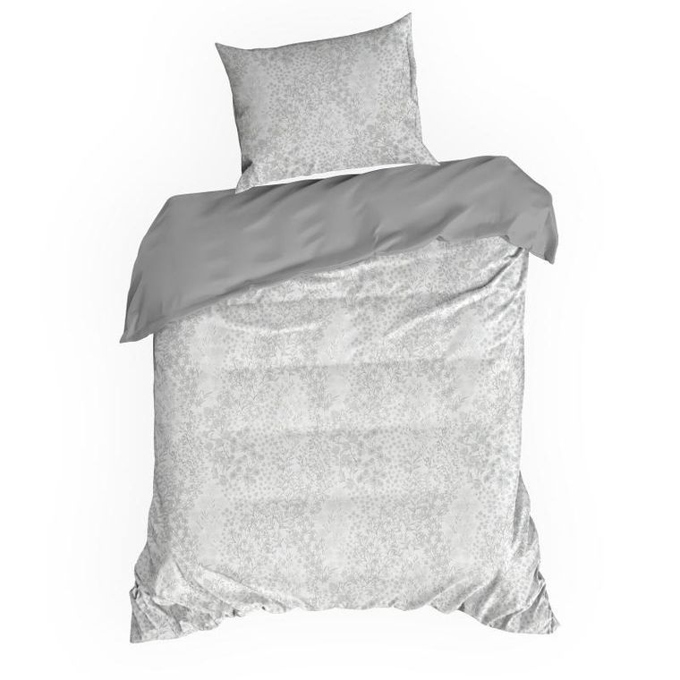 Eurofirany, komplet pościeli satynowej, Spring, 220-200 cm, biały