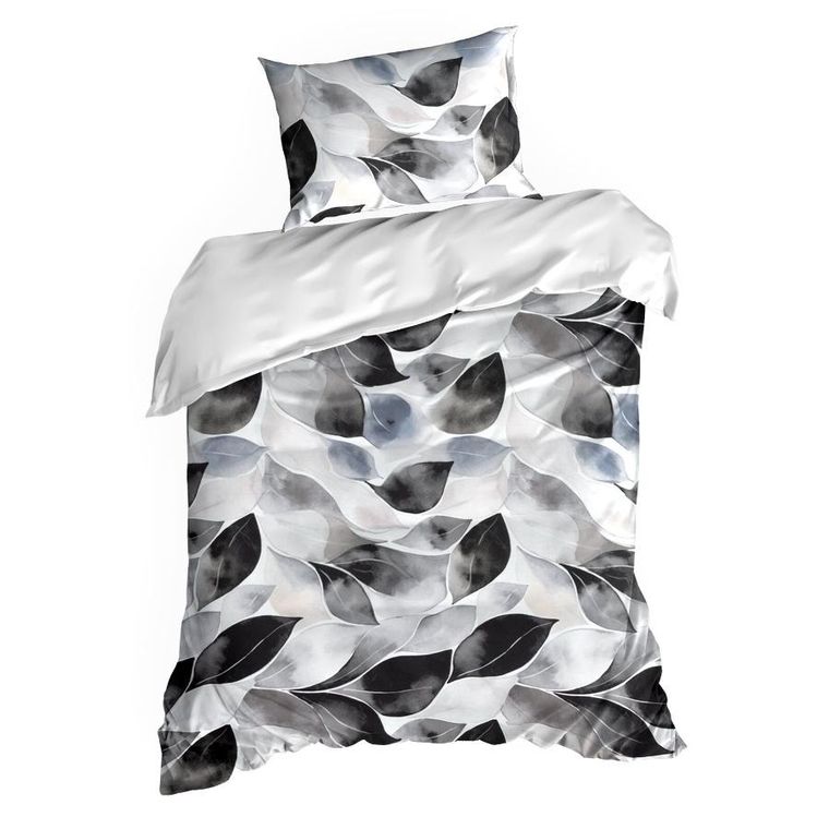 Eurofirany, komplet pościeli satynowej, Spring, 220-200 cm, biały